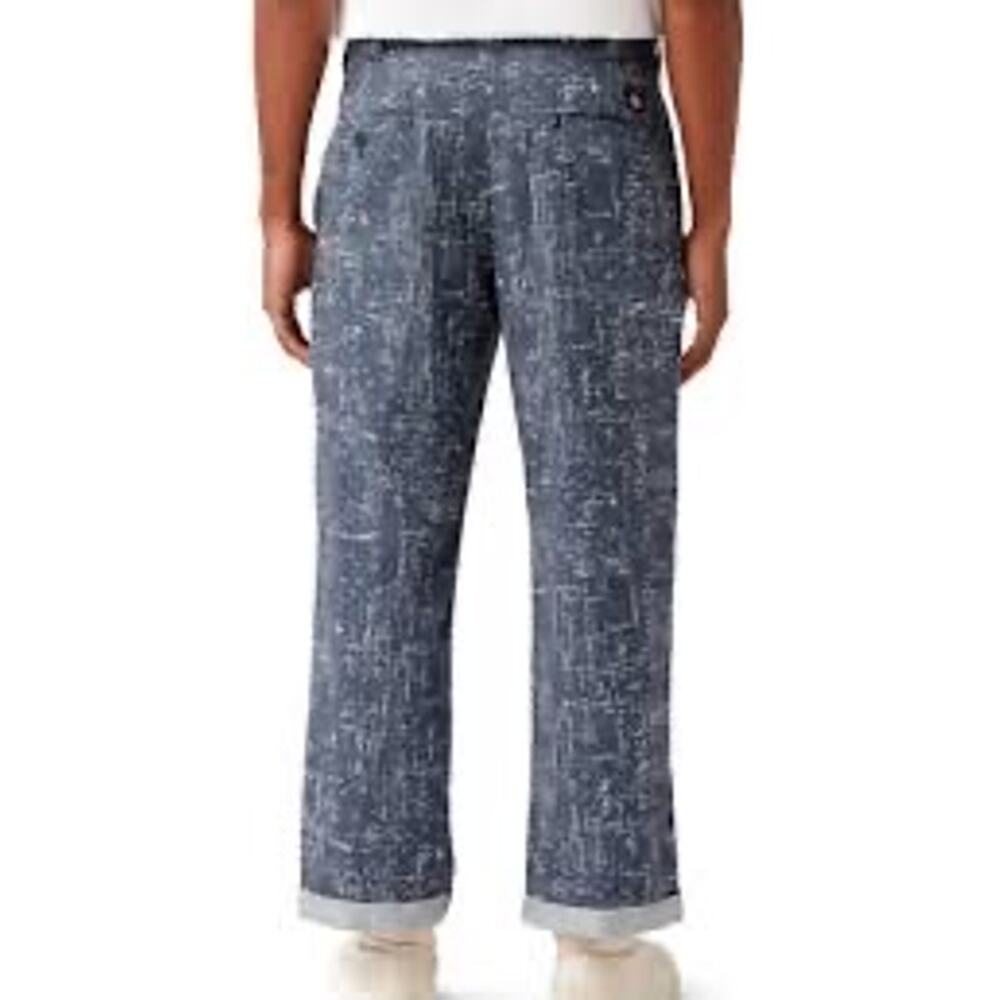 Dickies Regular Fit Cuffed Straight Leg Pant Sz 12R Blue Casual Work Streetwear - Picture 3 of 9